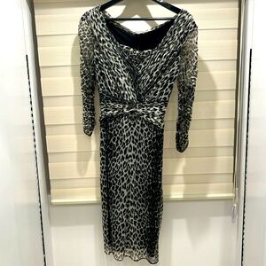 Worn once Tadashi leopard dress